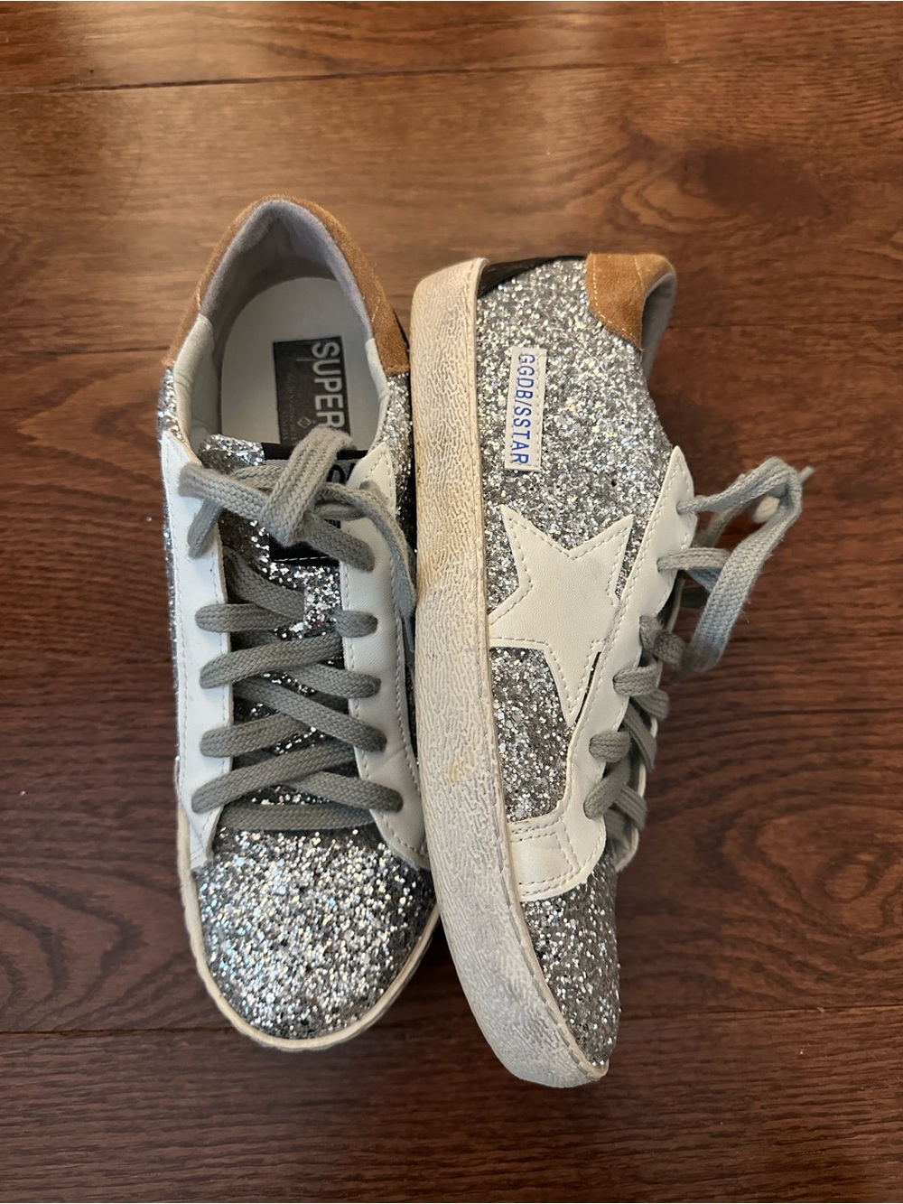 Women’s star Silver Glitter Low-Top Sneakers